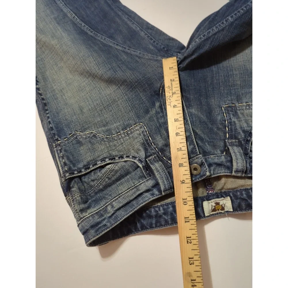 Antik Denim Jeans Mens 33 Medium Wash Distressed Y2K Streetwear Wide leg